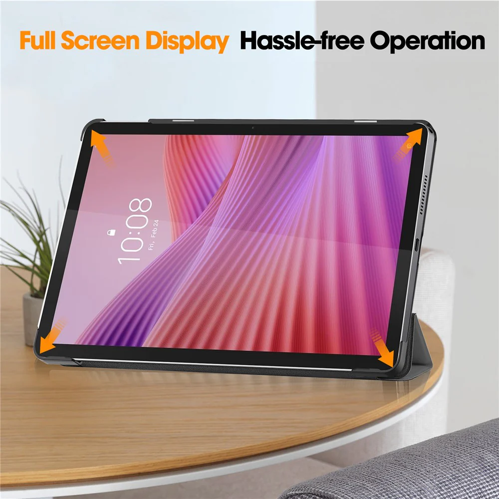 For Lenovo Tab TB311FU Case Anti-Drop Leather Stand Tablet Cover - Grey - Image 3