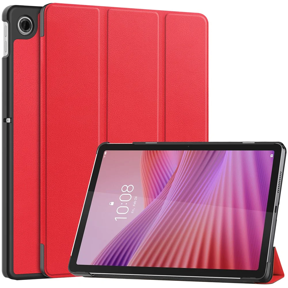For Lenovo Tab TB311FU Case Anti-Drop Leather Stand Tablet Cover - Red