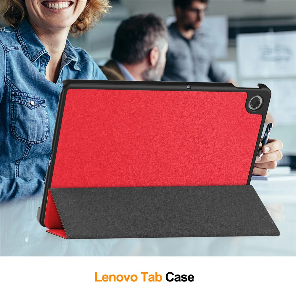 For Lenovo Tab TB311FU Case Anti-Drop Leather Stand Tablet Cover - Red - Image 5
