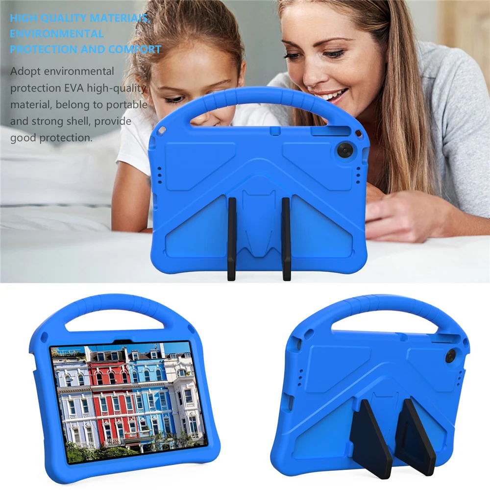 For Lenovo Tab TB311FU Case EVA Tablet Cover with Handle Kickstand Children Friendly - Blue - Image 3