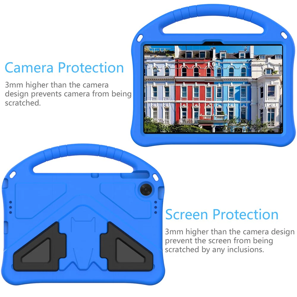 For Lenovo Tab TB311FU Case EVA Tablet Cover with Handle Kickstand Children Friendly - Blue - Image 6