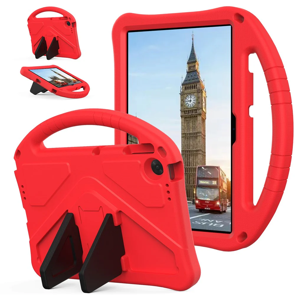 For Lenovo Tab TB311FU Case EVA Tablet Cover with Handle Kickstand Children Friendly - Red
