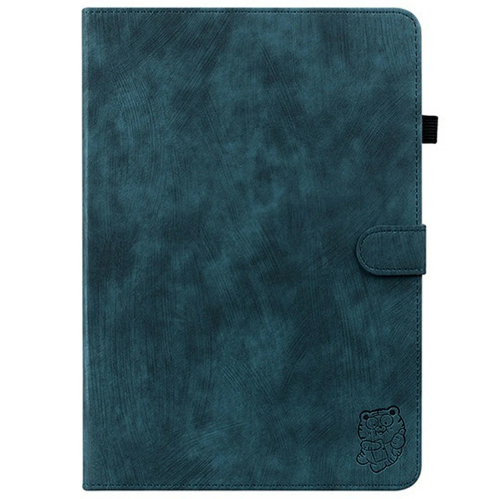 For Lenovo Tab TB311FU Case Tiger Imprint Anti-Scratch PU Leather Tablet Cover - Blue - Image 5