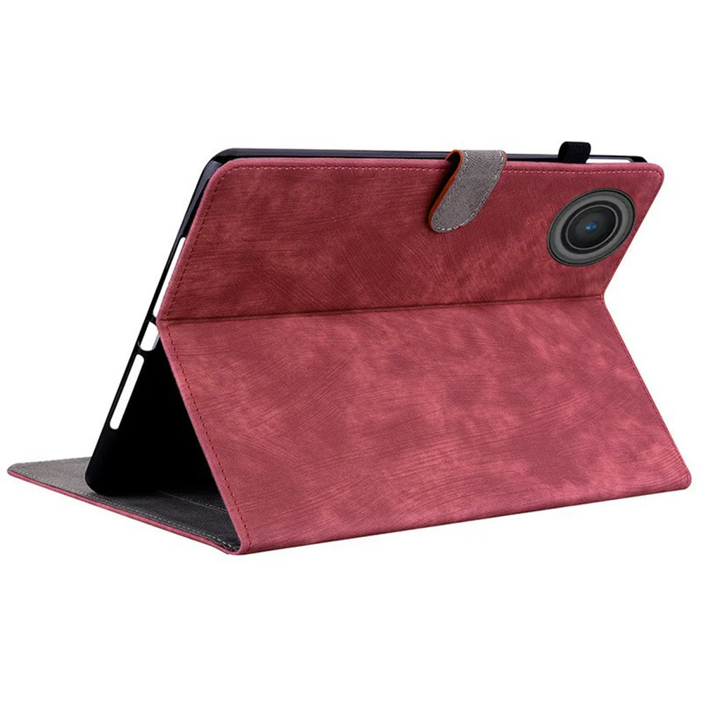 For Lenovo Tab TB311FU Case Tiger Imprint Anti-Scratch PU Leather Tablet Cover - Red - Image 4