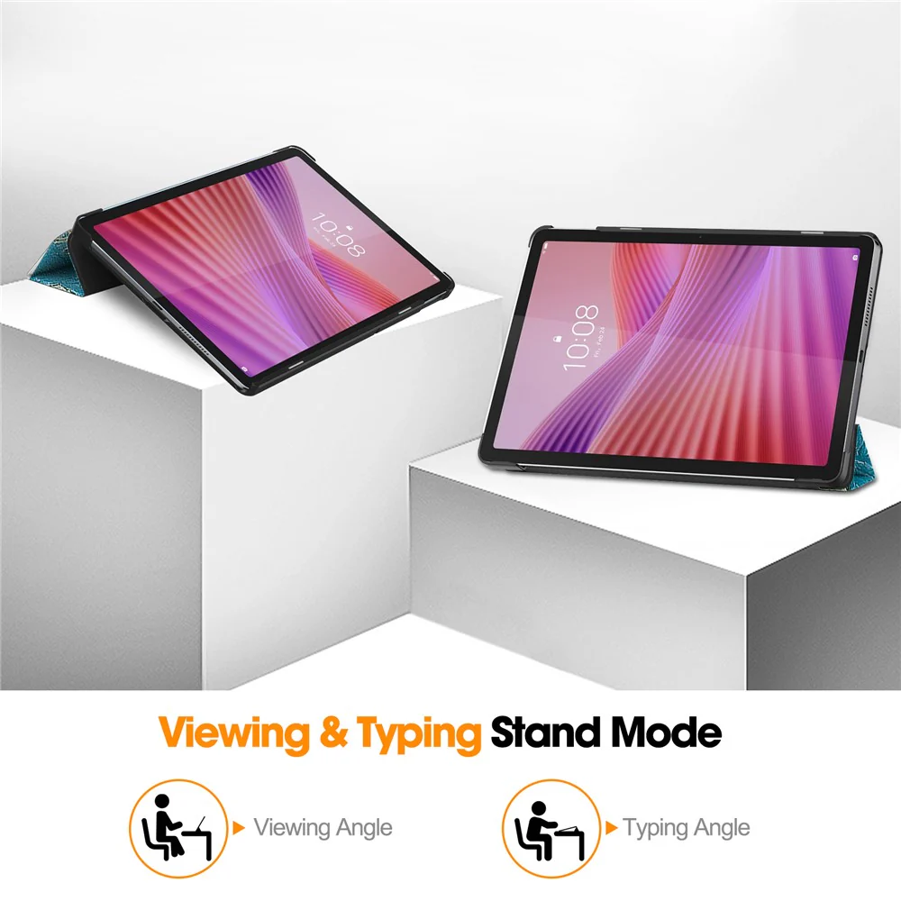 For Lenovo Tab TB311FU Pro Case Pattern Print Leather Stand Tablet Cover - Apricot Blossom - Image 5