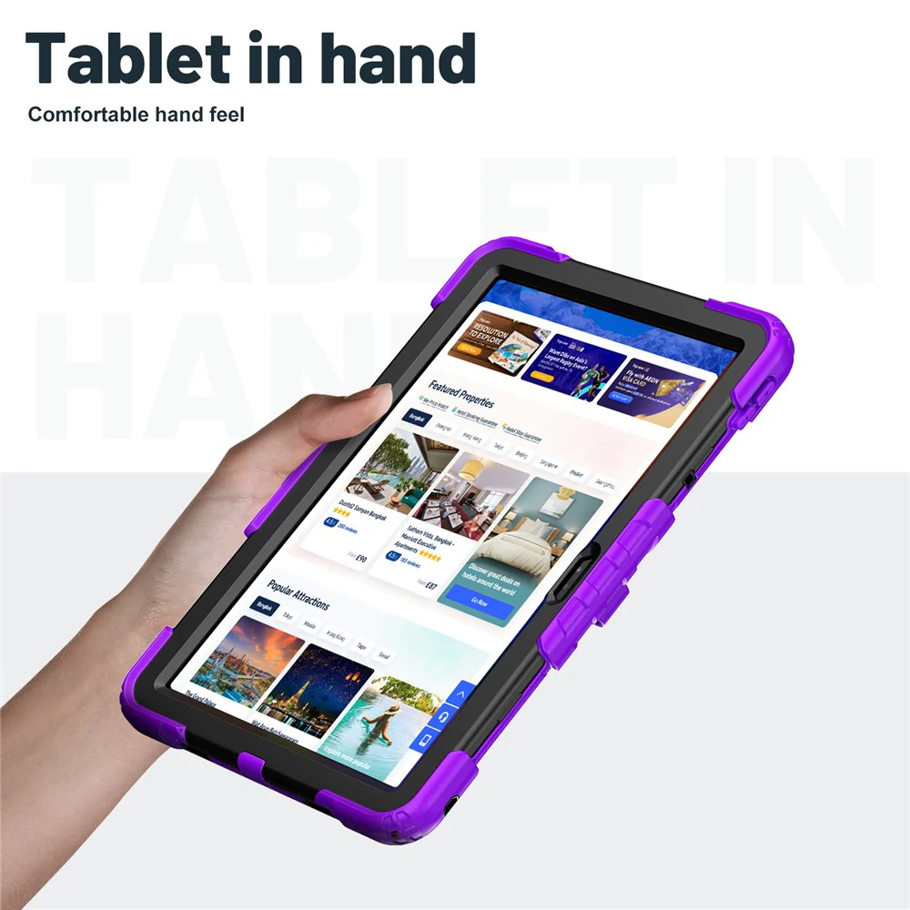 For Lenovo Xiaoxin Pad 11 2025 / 2024 / Idea Tab / K11 Gen 2 / M11 / K11 LTE (2024) Case PC+Silicone Kickstand Tablet Cover with Strap - Purple - Image 4