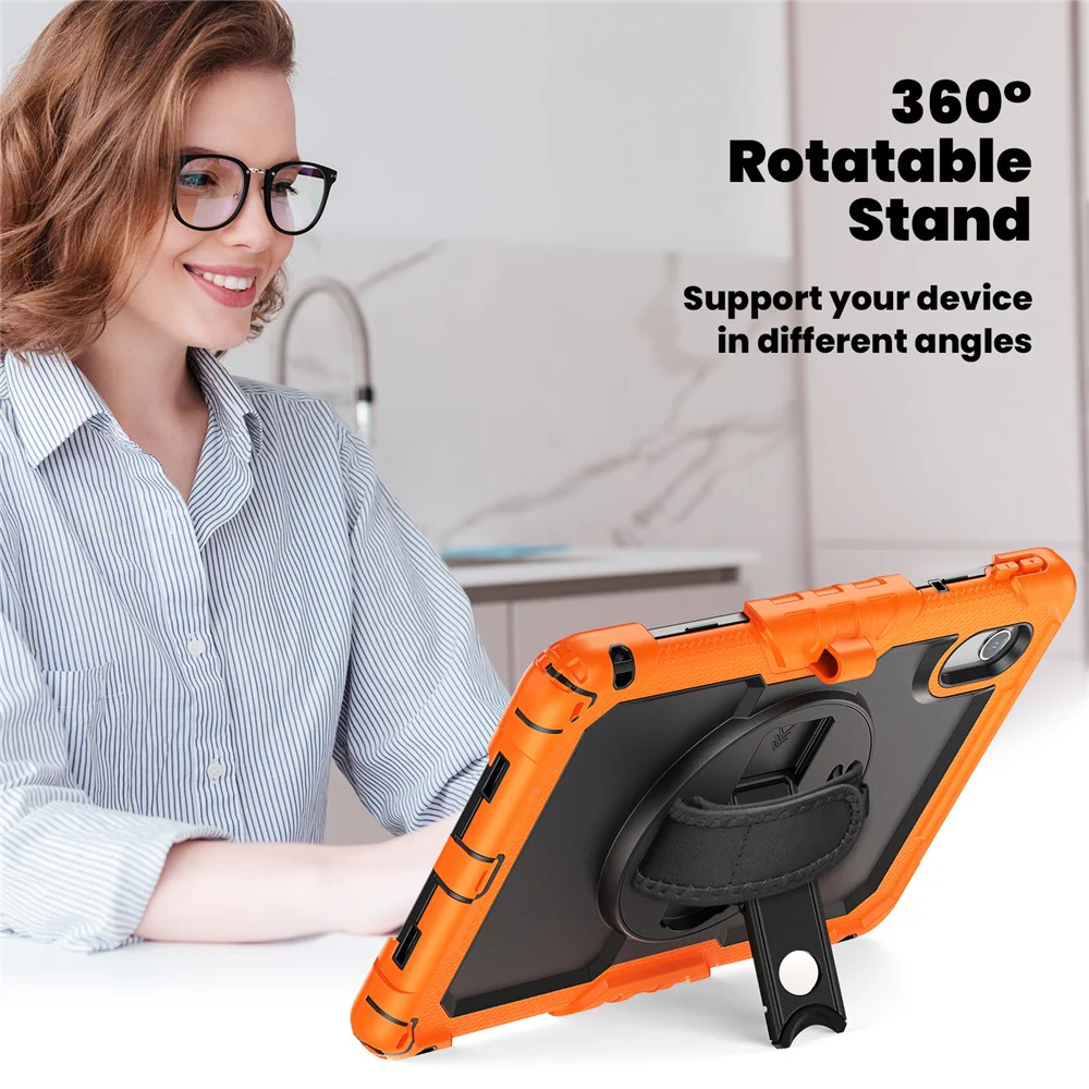 For Lenovo Xiaoxin Pad 11 2025 / 2024 / Idea Tab / K11 Gen 2 / M11 / K11 LTE (2024) Case PC+Silicone Tablet Cover - Black+Orange - Image 5