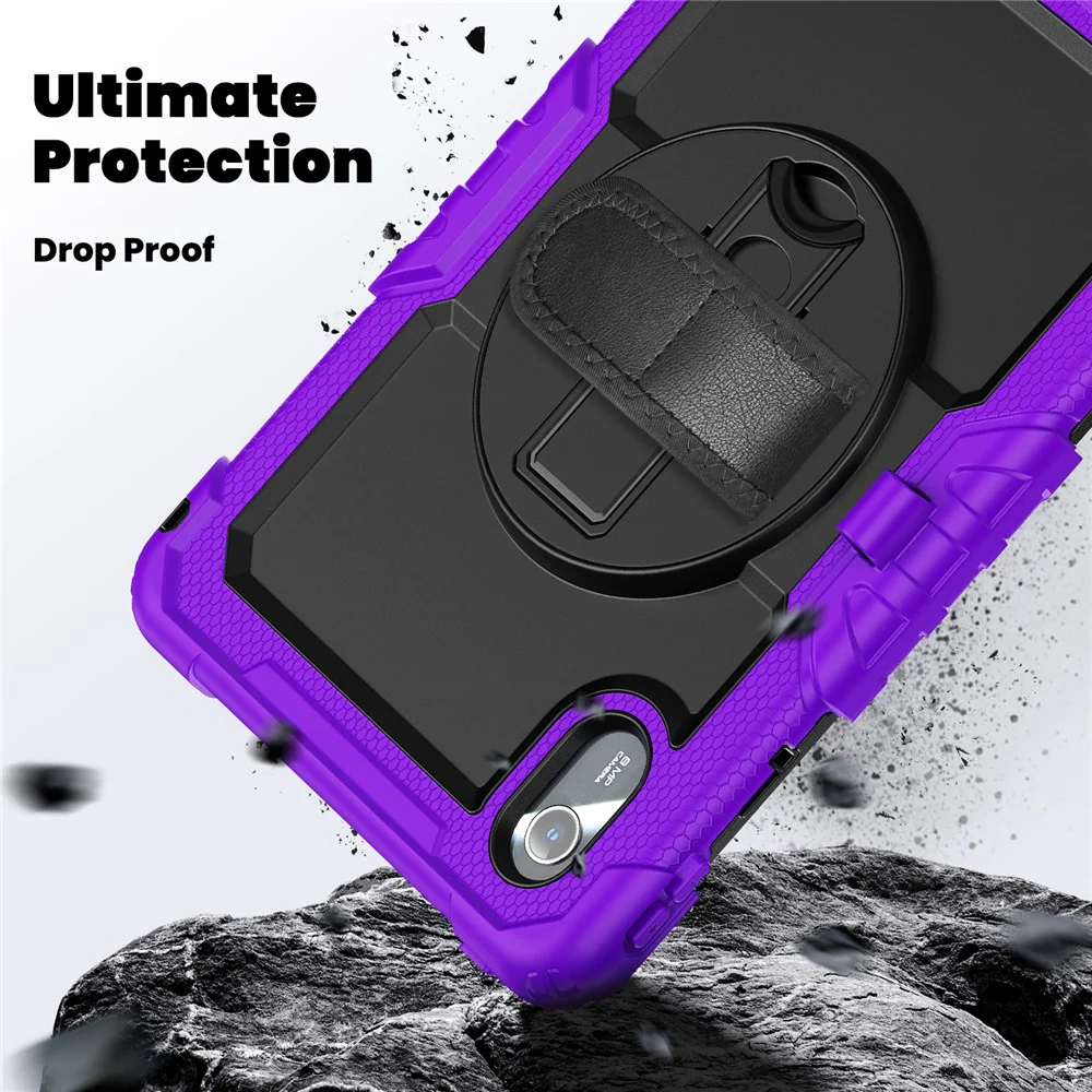For Lenovo Xiaoxin Pad 11 2025 / 2024 / Idea Tab / K11 Gen 2 / M11 / K11 LTE (2024) Case PC+Silicone Tablet Cover - Black+Purple - Image 4