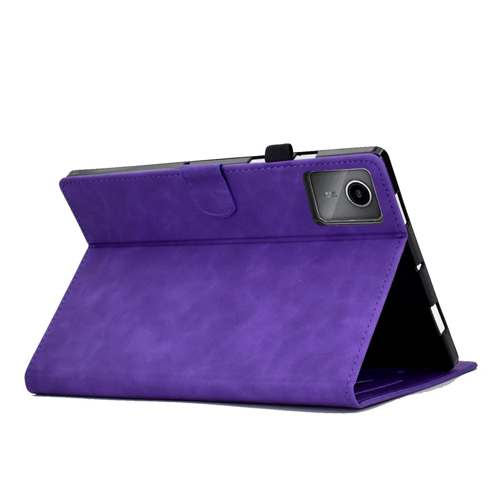 For Lenovo Xiaoxin Pad 11 2025 Case Flower Butterfly Imprinted Card Slots Leather Cover - Purple - Image 4