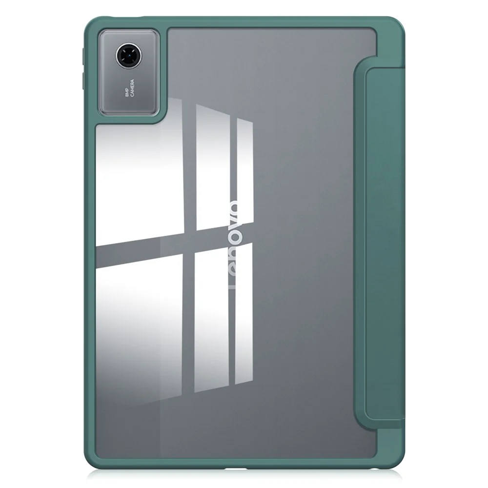 For Lenovo Xiaoxin Pad 11 2025 / Idea Tab (TB336ZU / TB336FU) Case Clear Acrylic Leather Tablet Cover Support Auto Sleep / Wake - Green - Image 7