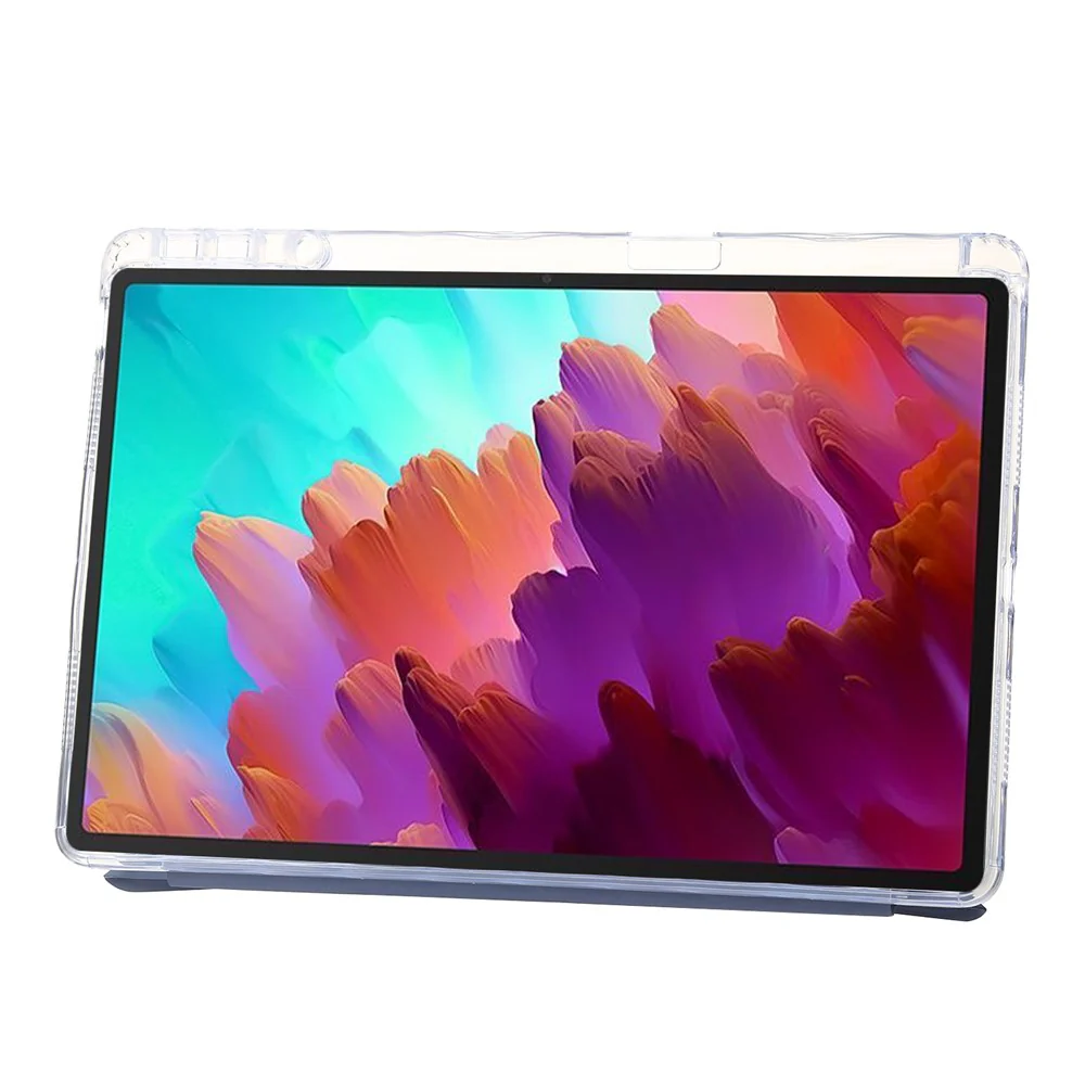 For Lenovo Xiaoxin Pad 11 2025 / Idea Tab (TB336ZU / TB336FU) Case PU Leather Origami Stand Clear Tablet Cover - Lavender Purple - Image 3