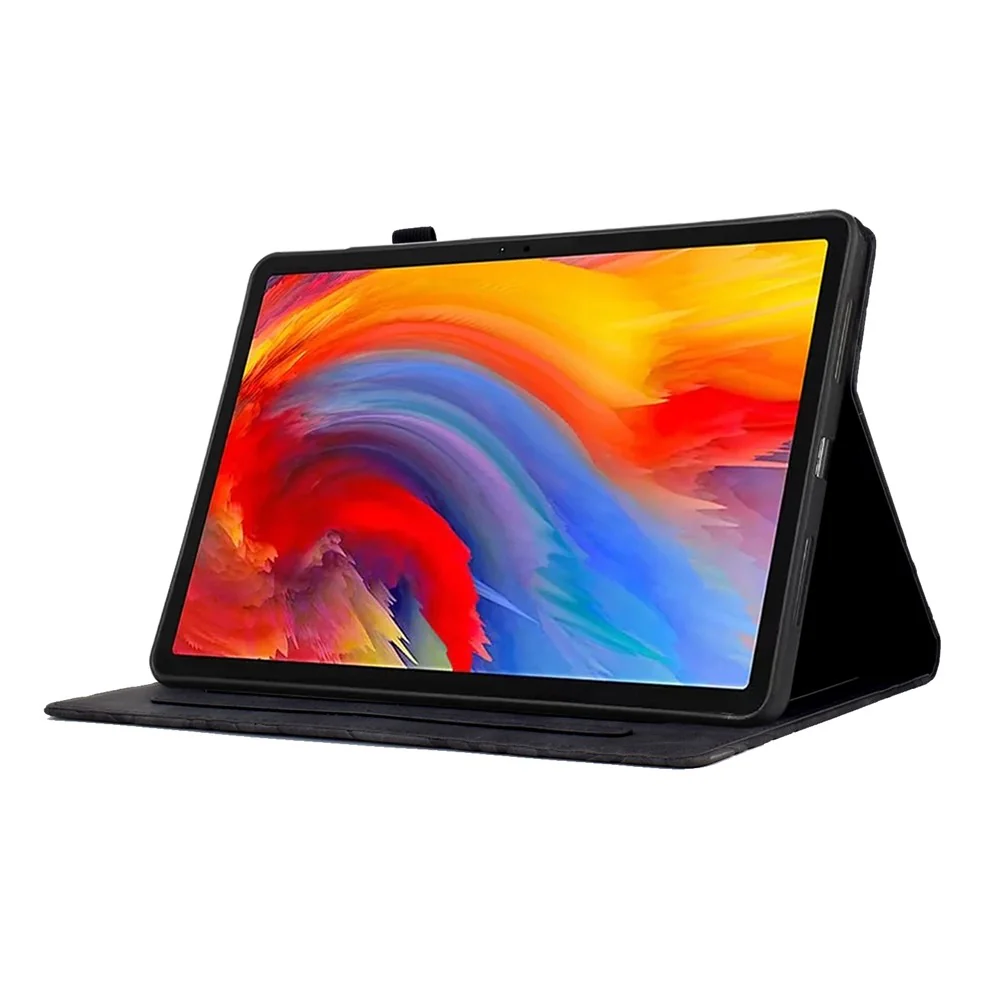 For Lenovo Xiaoxin Pad 11 2025 Leather Case Tree Pattern Card Slots Stand Cover - Black - Image 3