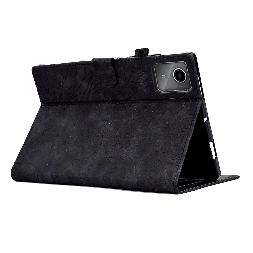 For Lenovo Xiaoxin Pad 11 2025 Leather Case Tree Pattern Card Slots Stand Cover - Black - Image 4
