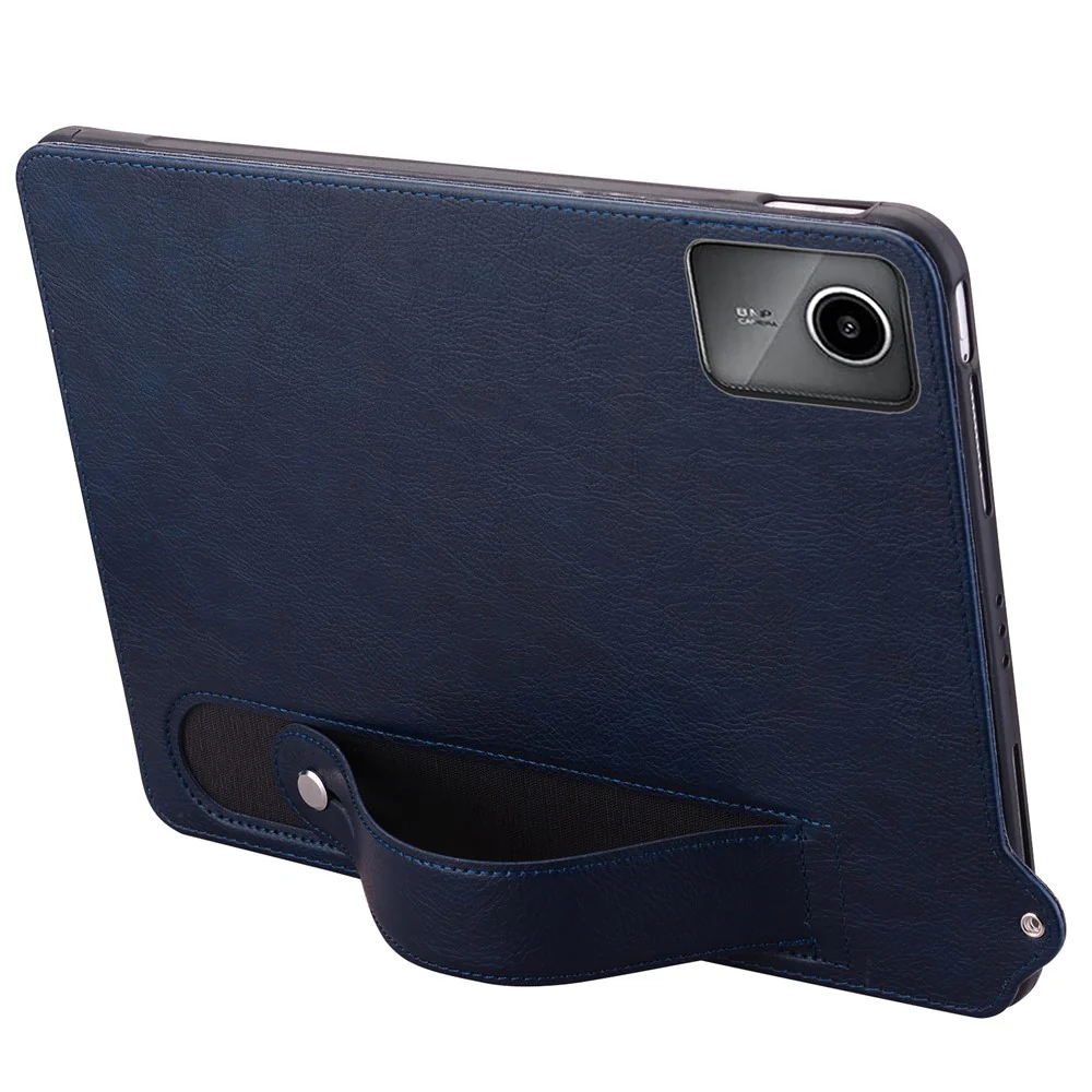For Lenovo Xiaoxin Pad 11 2025 / Tab K11 Gen 2 TB336 / Tab M11 Case Hand Strap Kickstand Leather Tablet Cover - Blue - Image 2