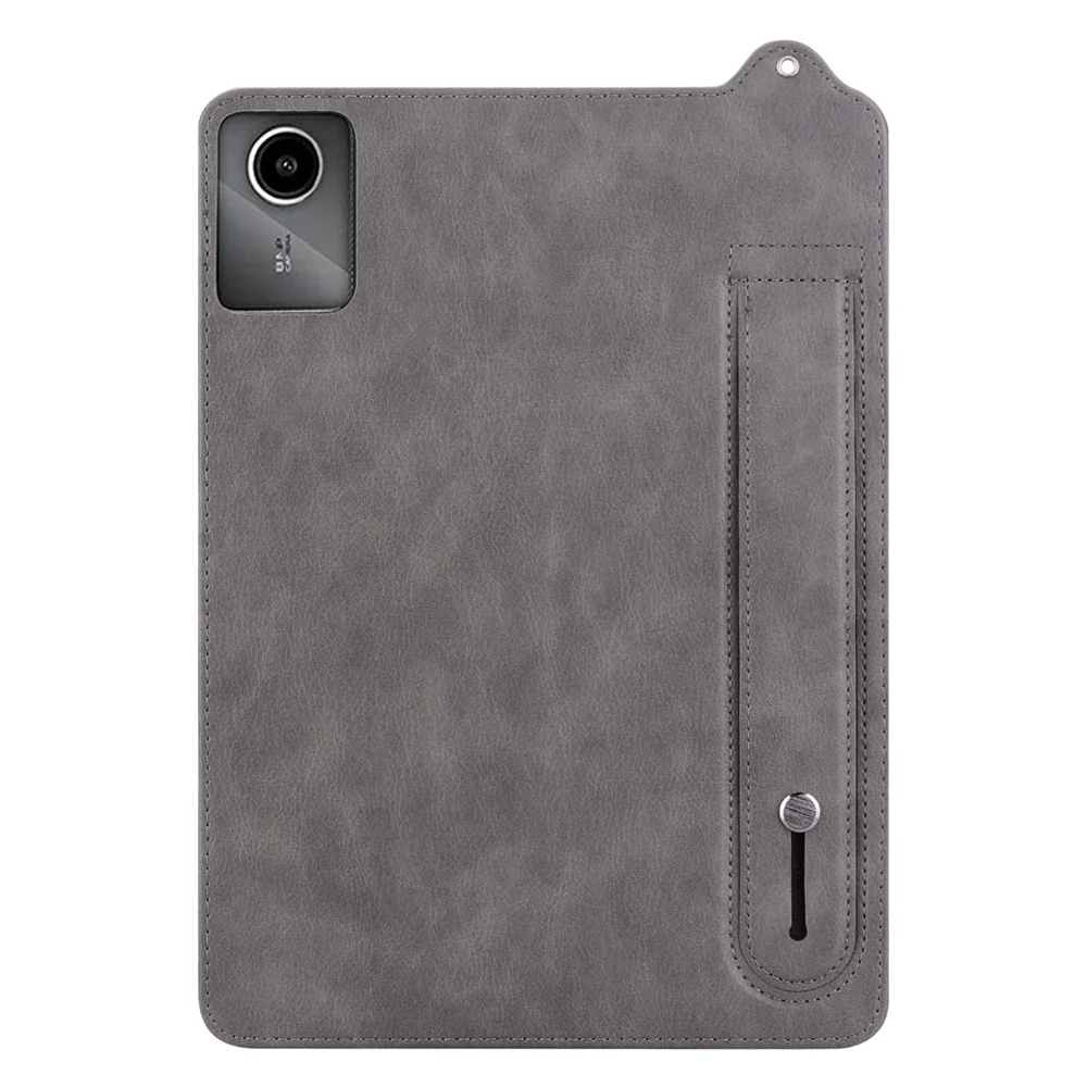 For Lenovo Xiaoxin Pad 11 2025 / Tab K11 Gen 2 TB336 / Tab M11 Case Hand Strap Kickstand Leather Tablet Cover - Grey - Image 3