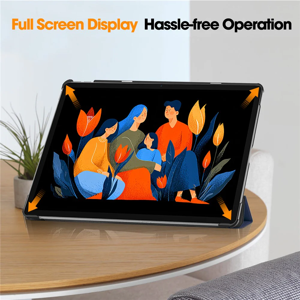 For Lenovo Xiaoxin Pad 2025 12.1 inch Case Anti-Drop Leather Stand Tablet Cover - Blue - Image 5