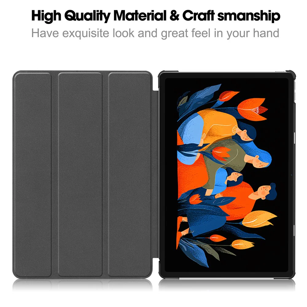 For Lenovo Xiaoxin Pad 2025 12.1 inch Case Anti-Drop Leather Stand Tablet Cover - Grey - Image 2