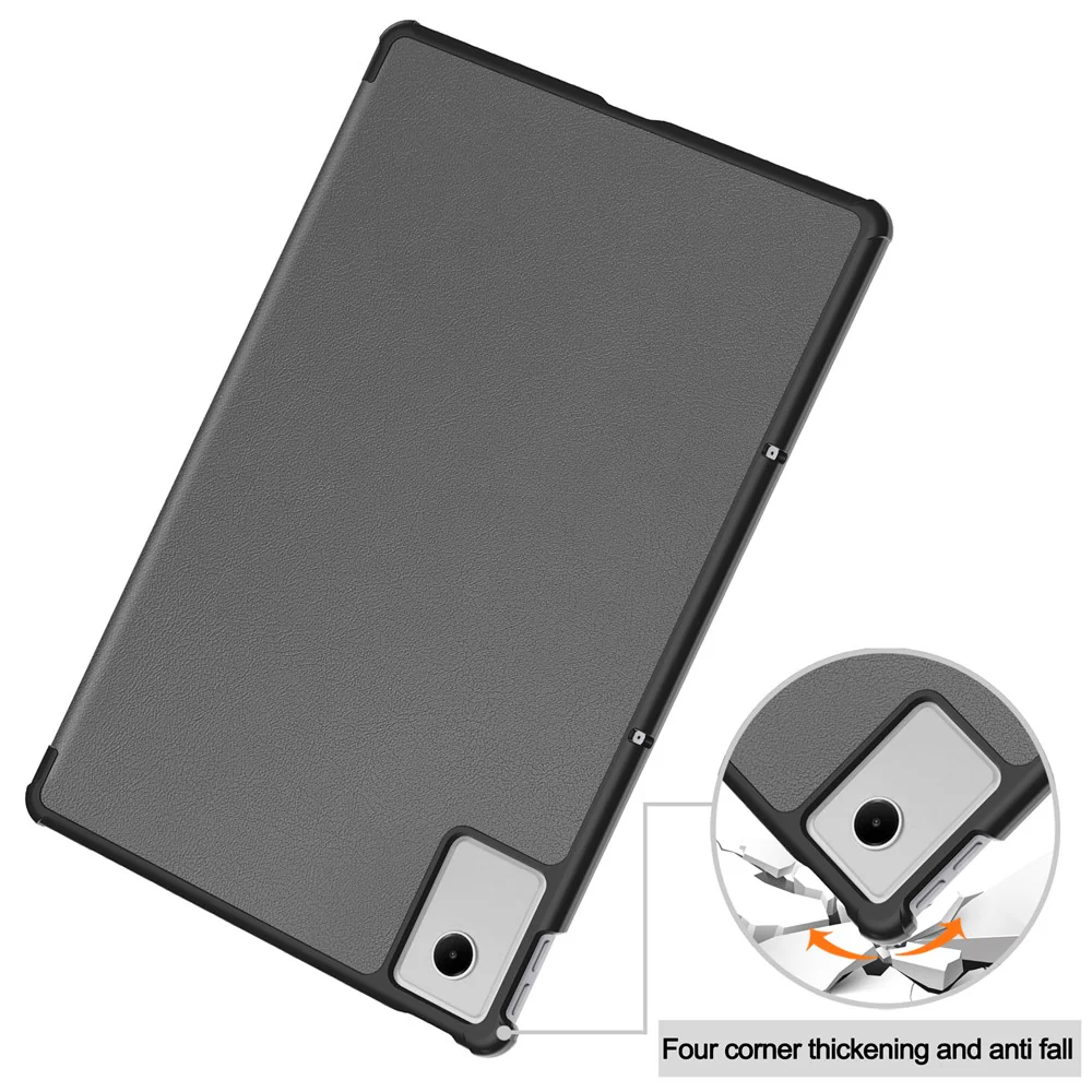 For Lenovo Xiaoxin Pad 2025 12.1 inch Case Anti-Drop Leather Stand Tablet Cover - Grey - Image 6