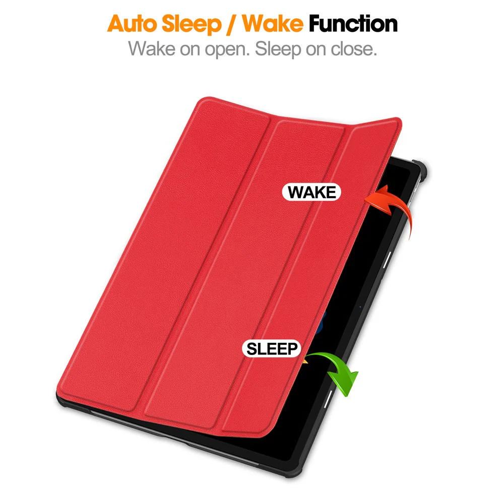 For Lenovo Xiaoxin Pad 2025 12.1 inch Case Anti-Drop Leather Stand Tablet Cover - Red - Image 3