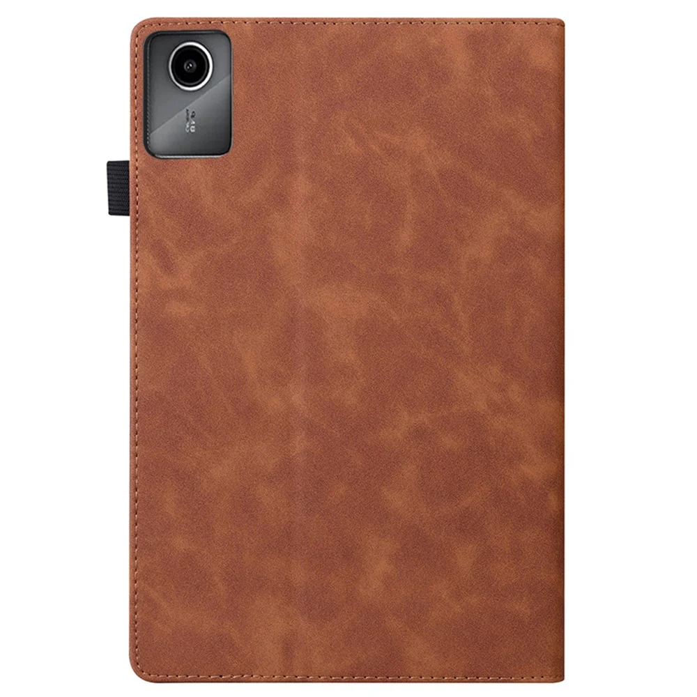 For Lenovo Xiaoxin Pad 2025 TB365FC Case PU Leather Protective Folio Tablet Cover with Card Holder - Brown - Image 7