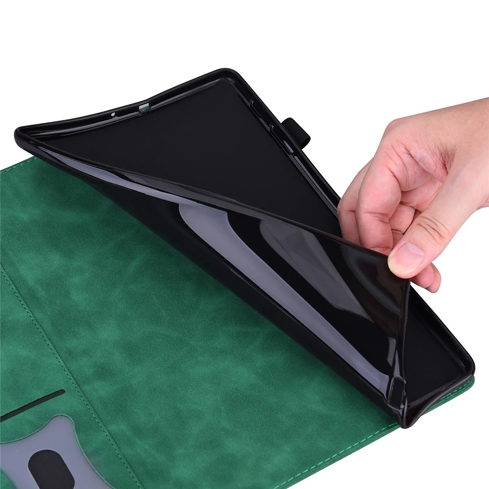 For Lenovo Xiaoxin Pad 2025 TB365FC Case PU Leather Protective Folio Tablet Cover with Card Holder - Green - Image 4