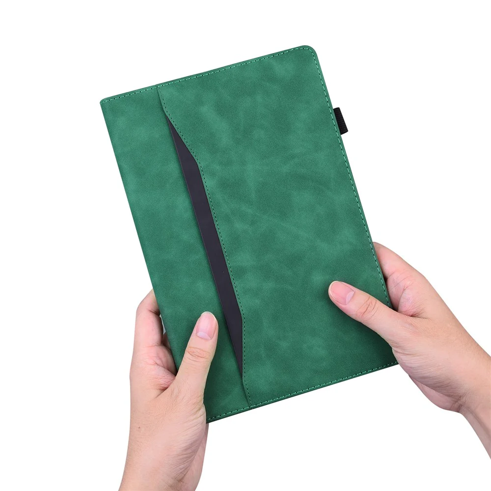 For Lenovo Xiaoxin Pad 2025 TB365FC Case PU Leather Protective Folio Tablet Cover with Card Holder - Green - Image 5