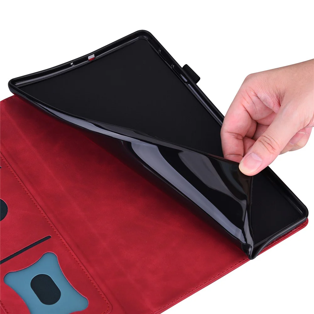 For Lenovo Xiaoxin Pad 2025 TB365FC Case PU Leather Protective Folio Tablet Cover with Card Holder - Orange - Image 4