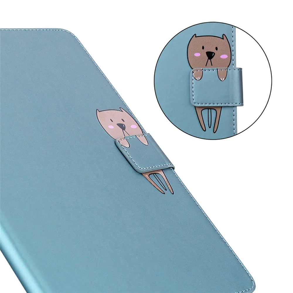 For Lenovo Xiaoxin Pad Pro 12.7 (2025) Case Tablet Stand Leather Cover Card Slots Animal Pattern - Blue - Image 7