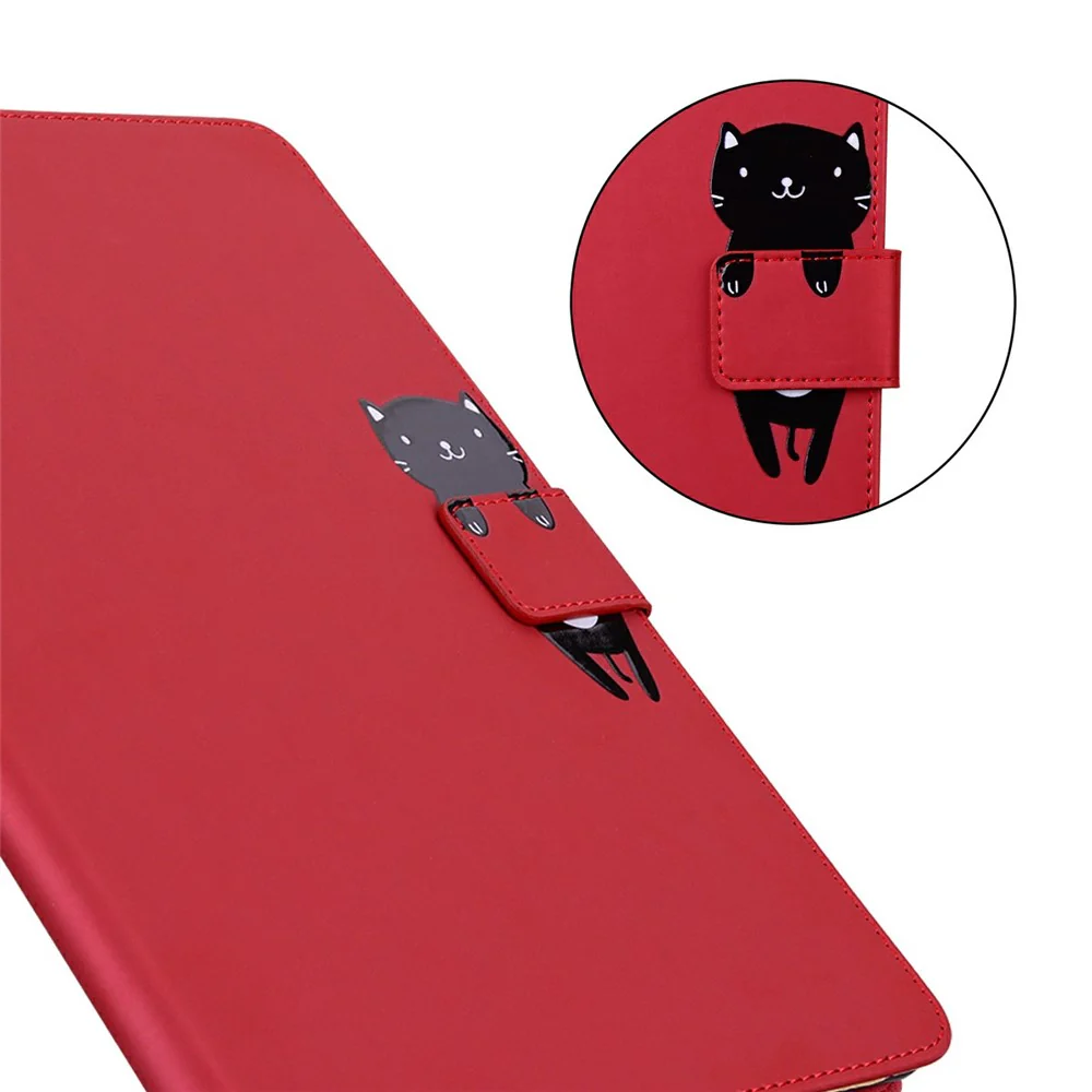 For Lenovo Xiaoxin Pad Pro 12.7 (2025) Case Tablet Stand Leather Cover Card Slots Animal Pattern - Red - Image 7