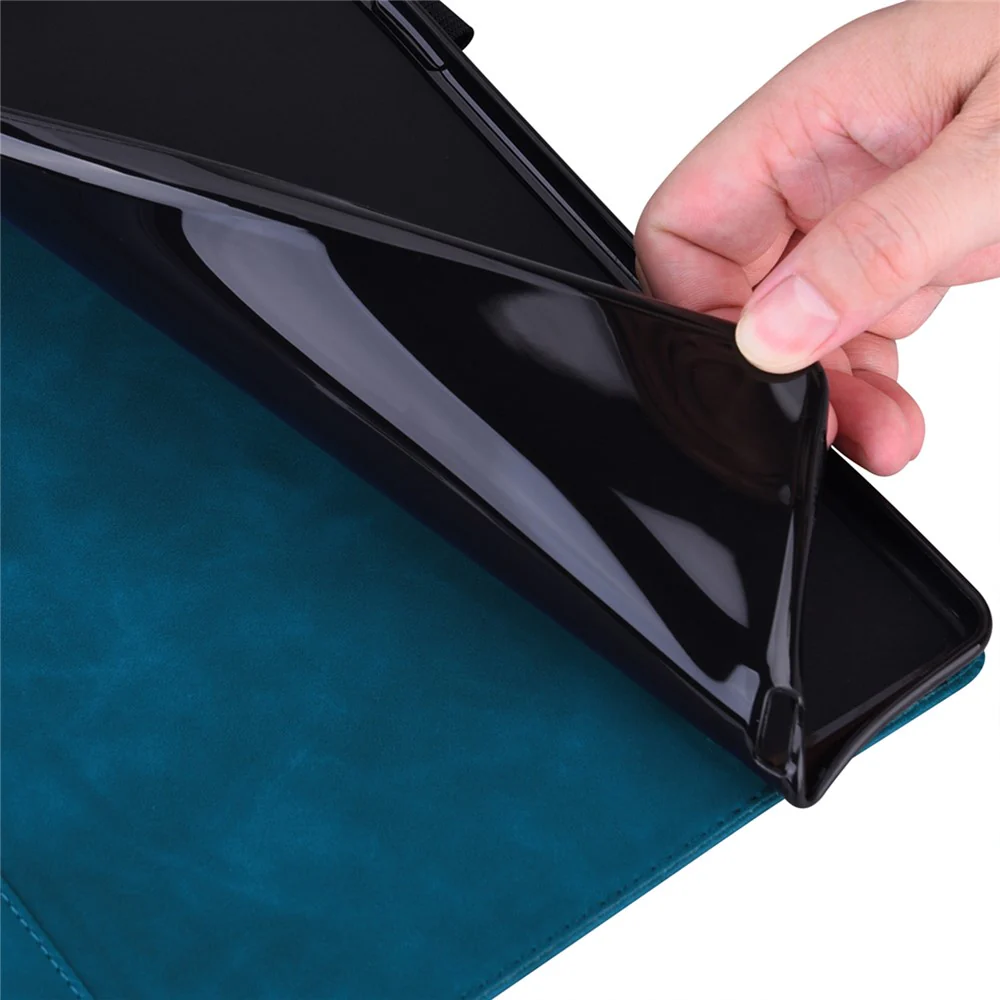 For Lenovo Xiaoxin Pad Pro 12.7 inch Case Card Holder Stand Folio Leather Tablet Cover - Blue - Image 5