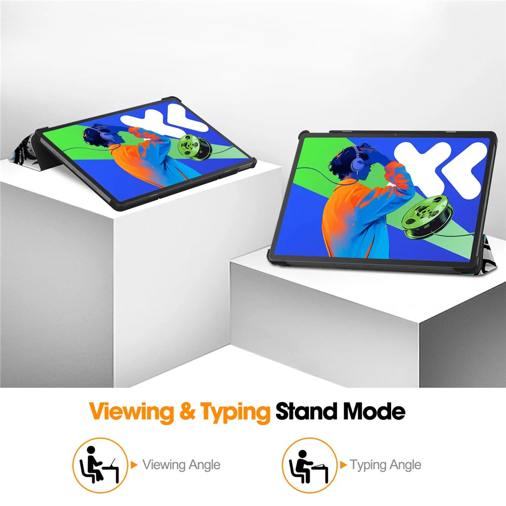 For Lenovo Xiaoxin Pad Pro 12.7 inch Case Pattern Print Leather Stand Tablet Cover - Graffiti - Image 4