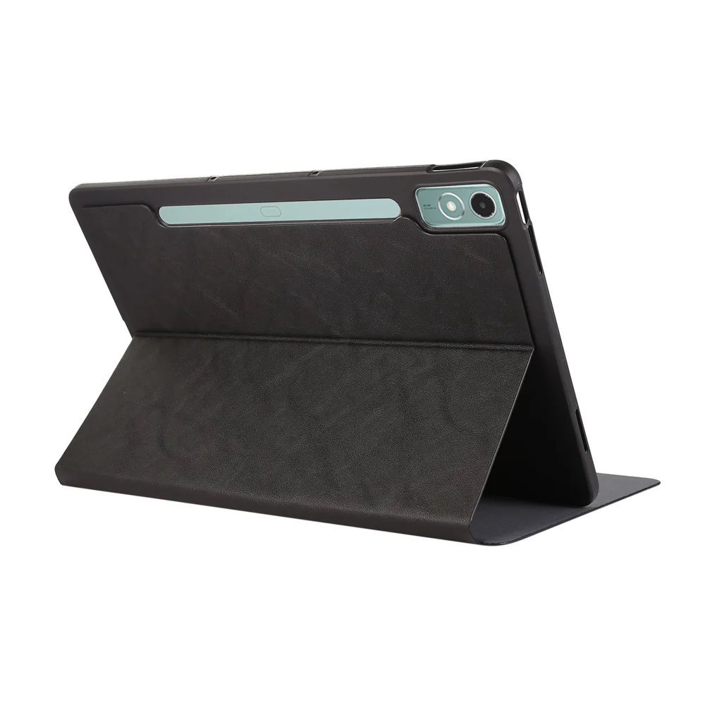 For Lenovo Xiaoxin Pad Pro 12.7 inch Case Shockproof PU Leather Flip Tablet Cover with Stand - Black - Image 4