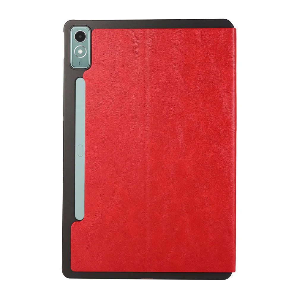 For Lenovo Xiaoxin Pad Pro 12.7 inch Case Shockproof PU Leather Flip Tablet Cover with Stand - Red - Image 6