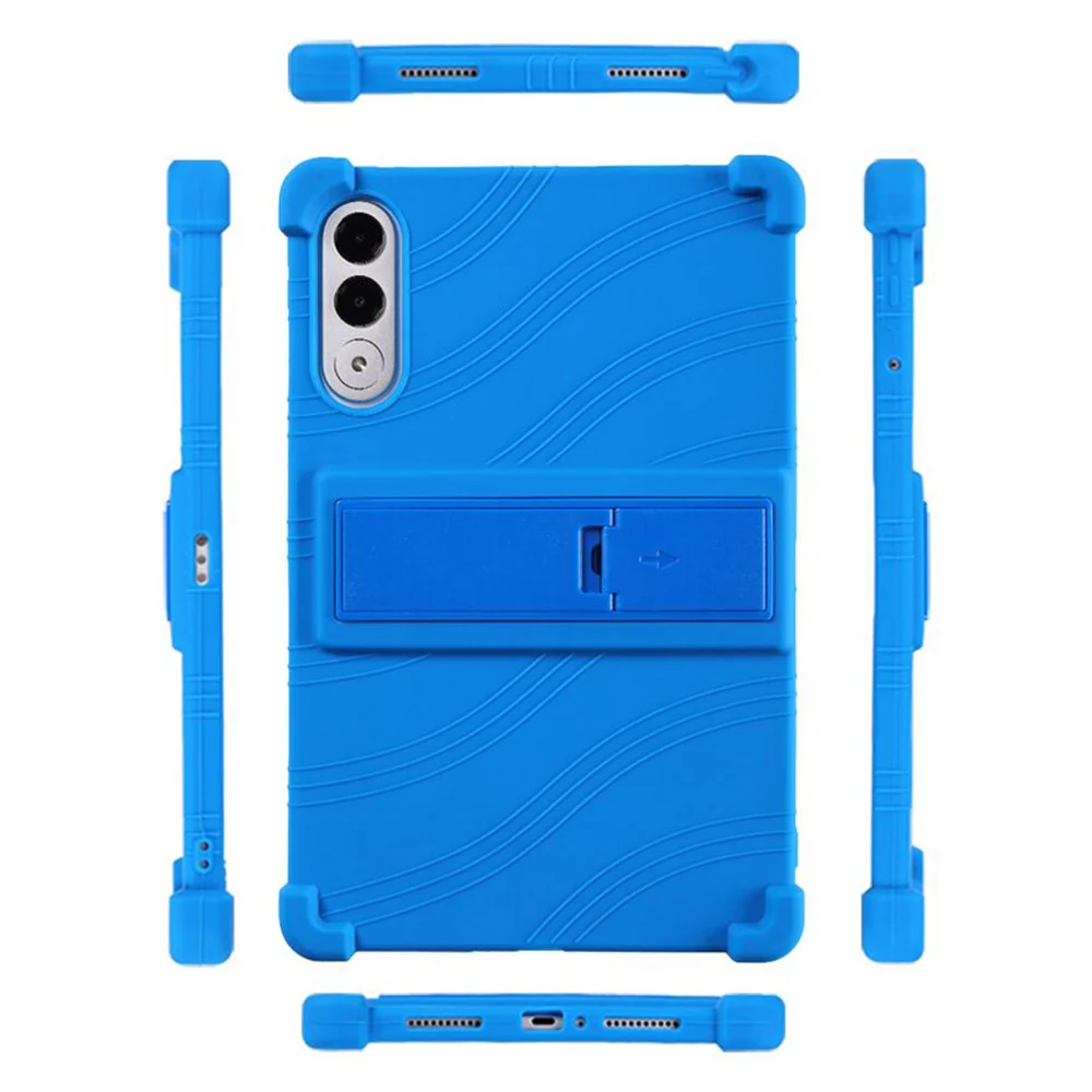 For Lenovo Xiaoxin Pad Pro GT Case Adjustable Kickstand Silicone Tablet Protective Cover - Baby Blue - Image 6