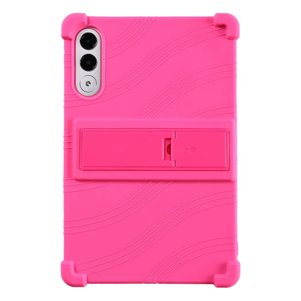 For Lenovo Xiaoxin Pad Pro GT Case Adjustable Kickstand Silicone Tablet Protective Cover - Rose - Image 2
