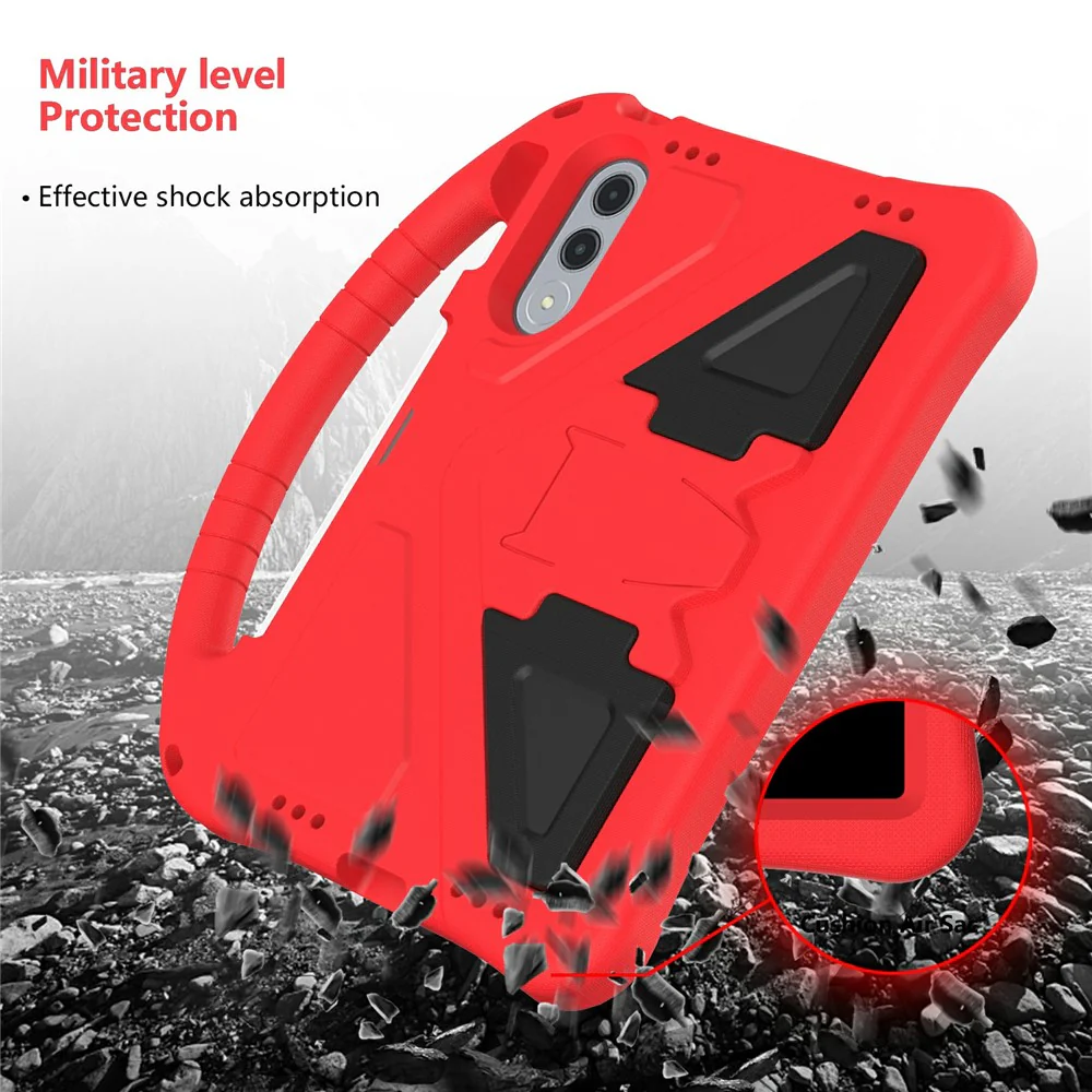 For Lenovo Xiaoxin Pad Pro GT Case EVA Tablet Cover with Handle Kickstand Children Friendly - Red - Image 5