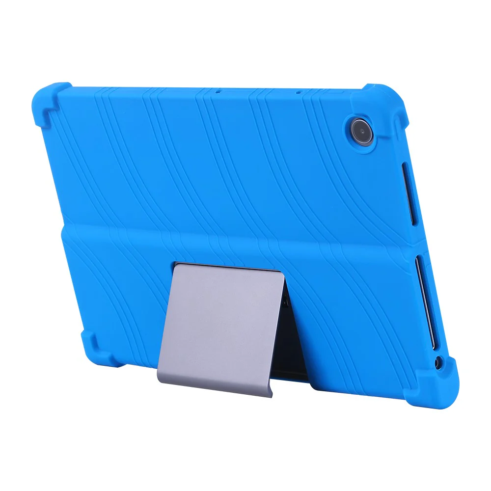 For Lenovo Xiaoxin Pad Studio 11.5 inch / Tab Plus Silicone Case with Kickstand Rugged Protective Cover - Black - Image 4