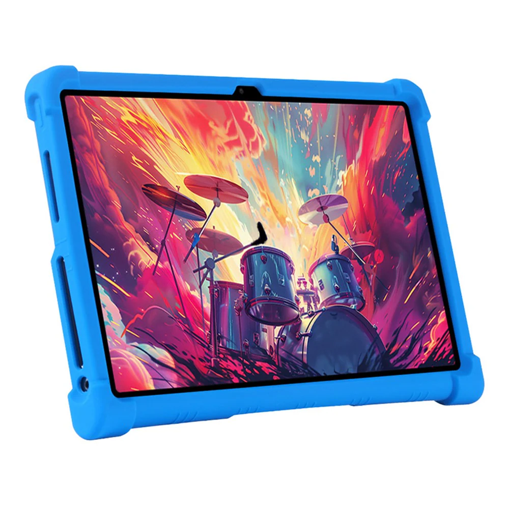For Lenovo Xiaoxin Pad Studio 11.5 Inch / Tab Plus Silicone Case with Kickstand Rugged Protective Cover - Dark Blue - Image 2