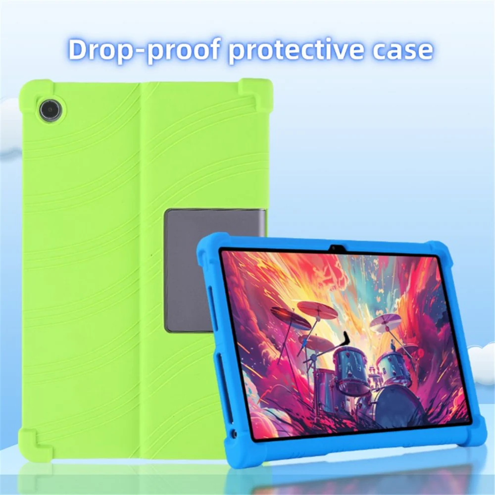 For Lenovo Xiaoxin Pad Studio 11.5 inch / Tab Plus Silicone Case with Kickstand Rugged Protective Cover - Green - Image 6