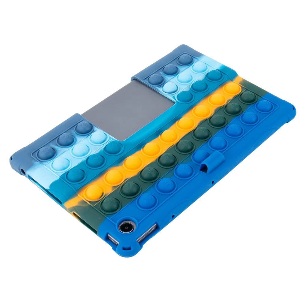 For Lenovo Xiaoxin Pad Studio 11.5 inch / Tab Plus TB-351FU Case Kickstand Push Bubble Tablet Cover - Colorful Dark Blue - Image 3