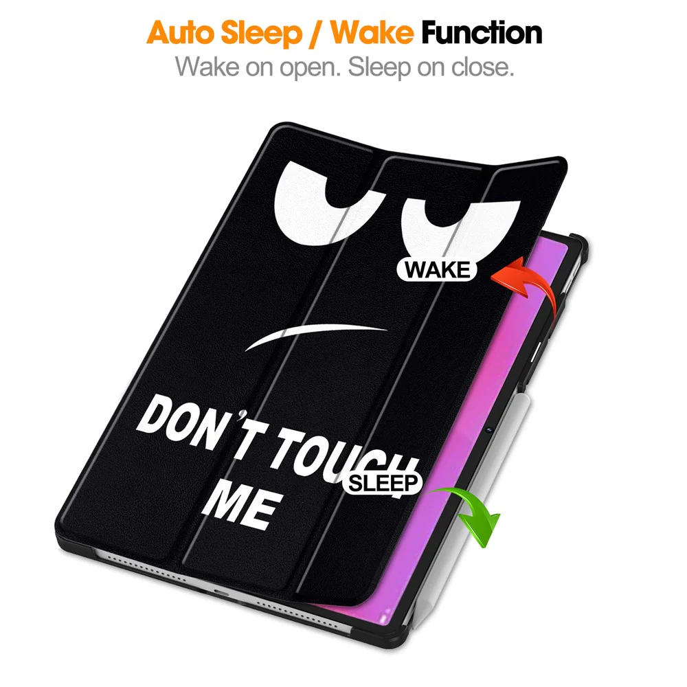 For Lenovo Yoga Tab Plus Case Pattern Print Leather Stand Tablet Cover - Don't Touch Me - Image 2