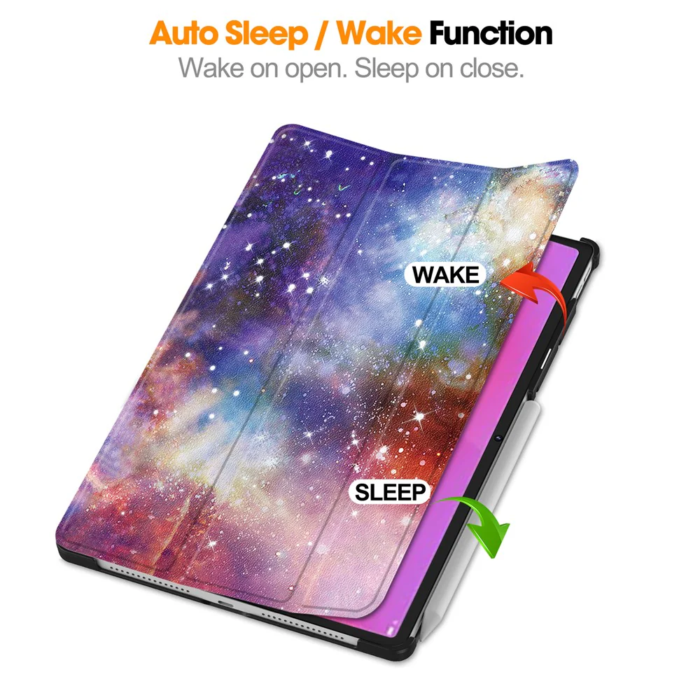 For Lenovo Yoga Tab Plus Case Pattern Print Leather Stand Tablet Cover - Galaxy - Image 2
