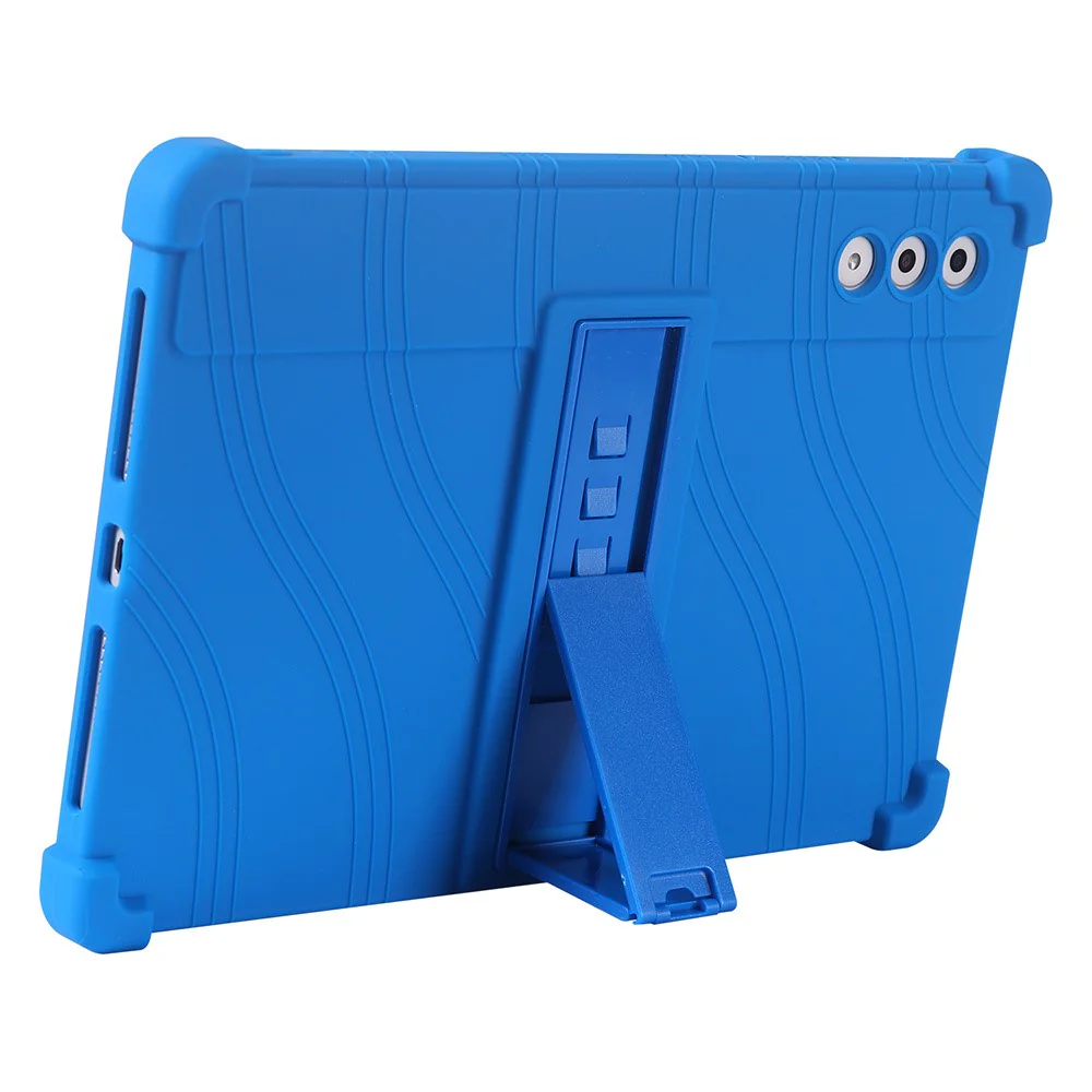 For Lenovo Yoga Tab Plus / Pad Pro AI Silicone Case with Kickstand Rugged Protective Cover - Green - Image 4
