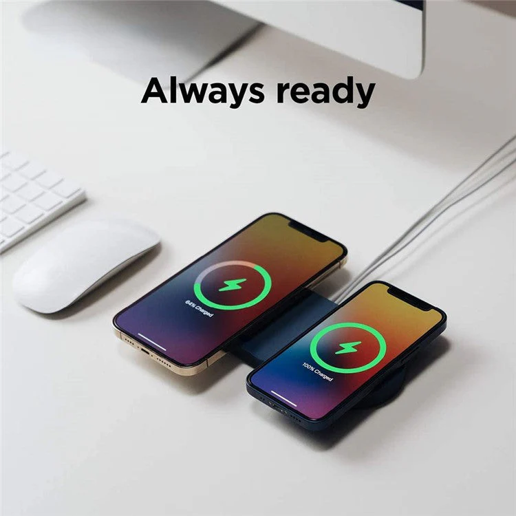For Magsafe Charger Case Compatible with iPhone 12 / 13 Series Magnetic Charger Silicone Cover Protective Wireless Charger Pad - Black - Image 3