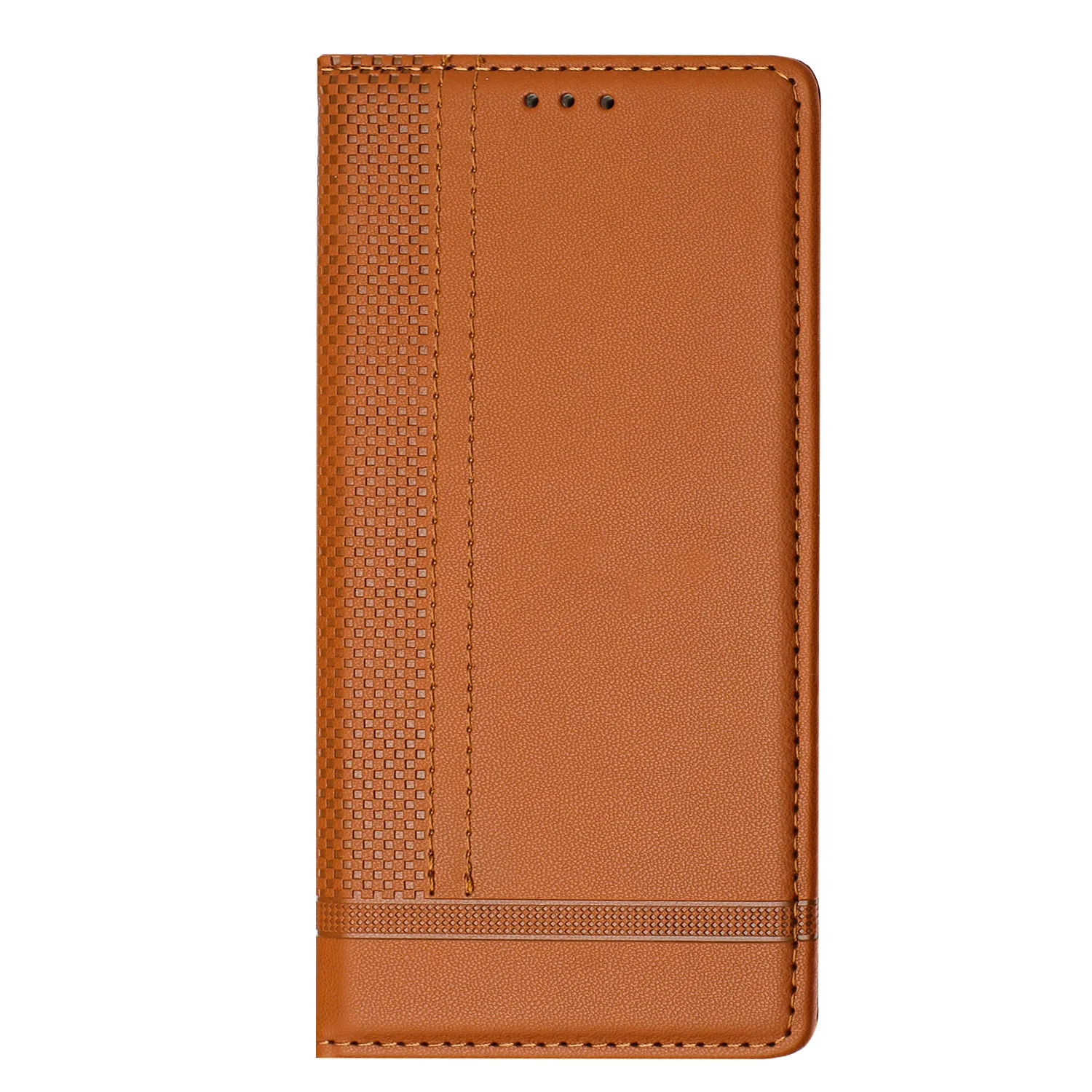 For Oppo Reno14 Pro 5G (China) / Oppo Reno14 Pro 5G (Global) Case L-Shaped Grid Pattern Leather Stand Phone Cover with Card Slots - Brown - Image 2