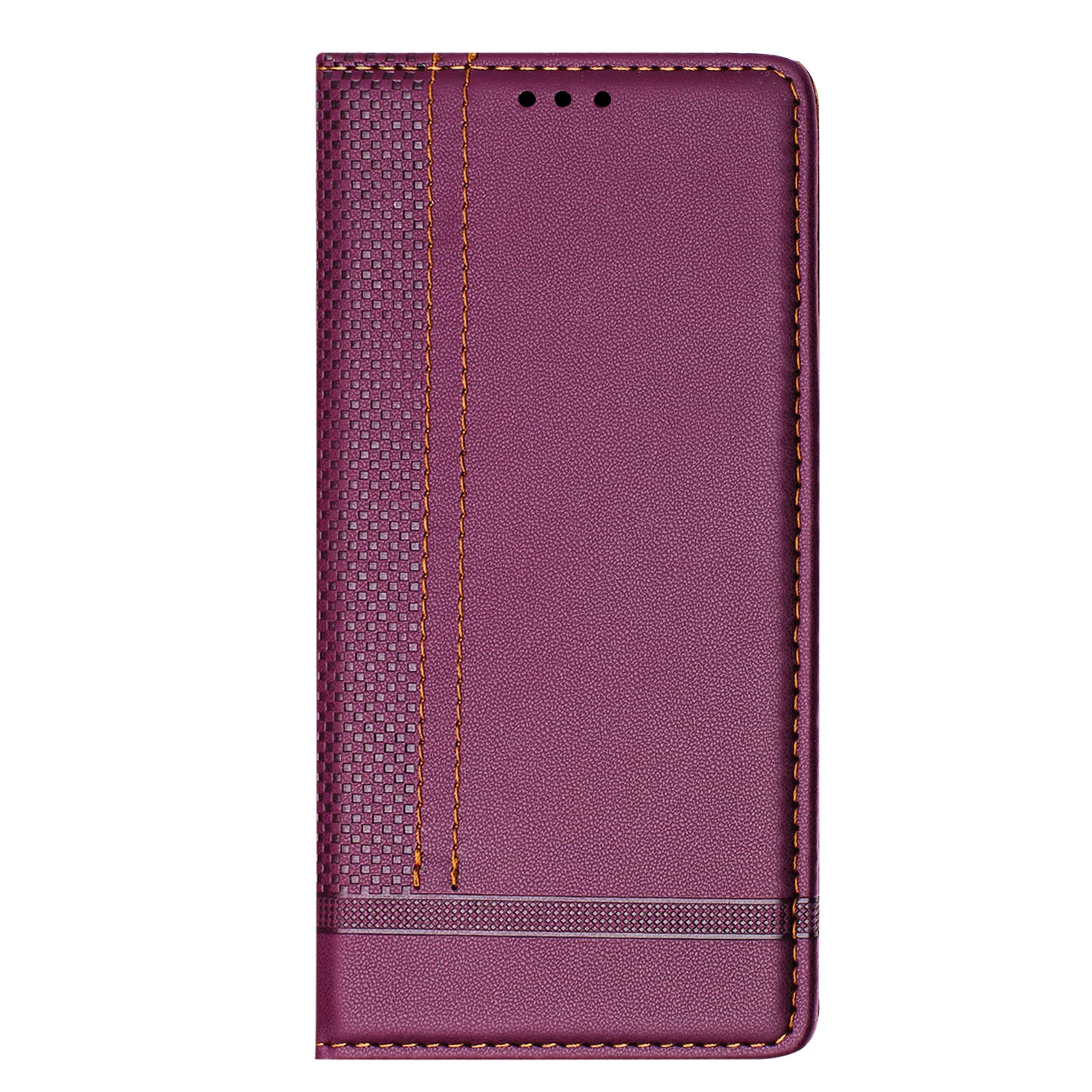 For Oppo Reno14 Pro 5G (China) / Oppo Reno14 Pro 5G (Global) Case L-Shaped Grid Pattern Leather Stand Phone Cover with Card Slots - Purple - Image 2