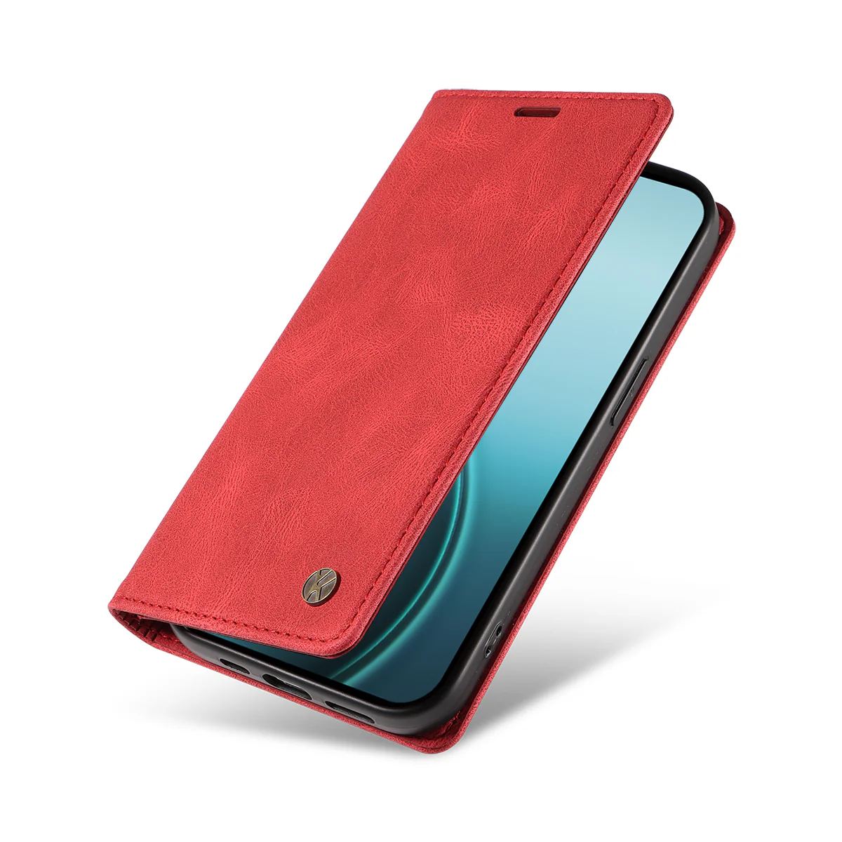 For Oppo Reno14 Pro 5G (China) / Oppo Reno14 Pro 5G (Global) Leather Cover YIKATU YK-004 Skin-Touch Wallet Phone Cases - Red - Image 4