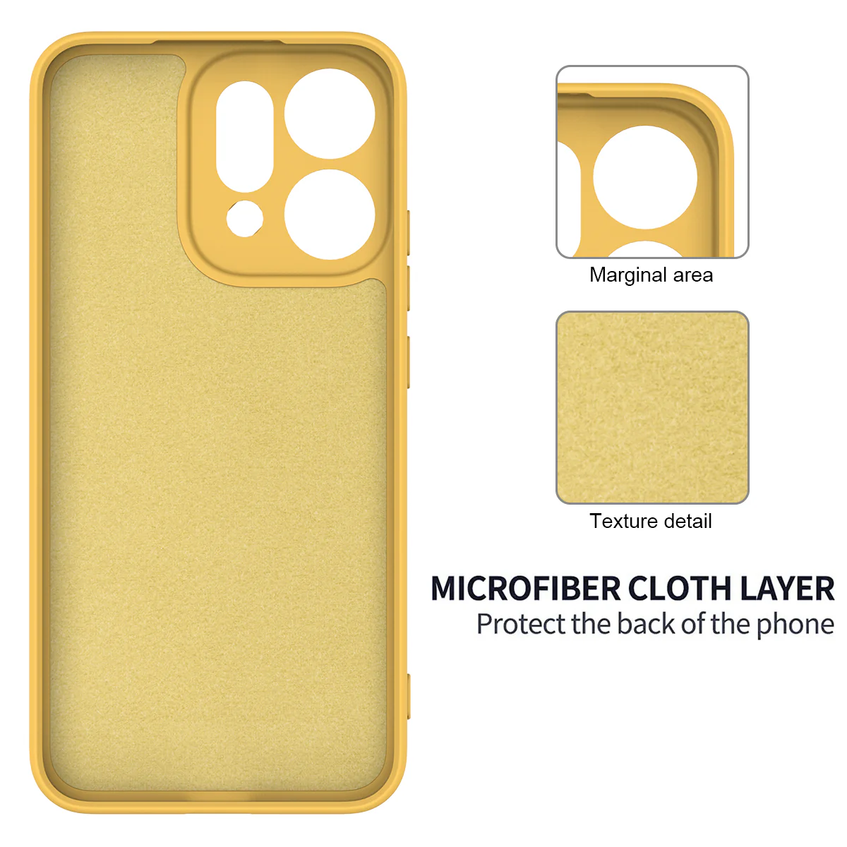 For Oppo Reno14 Pro 5G (China) / Oppo Reno14 Pro 5G (Global) Liquid Silicone Case Phone Back Cover with Hand Strap - Yellow - Image 6