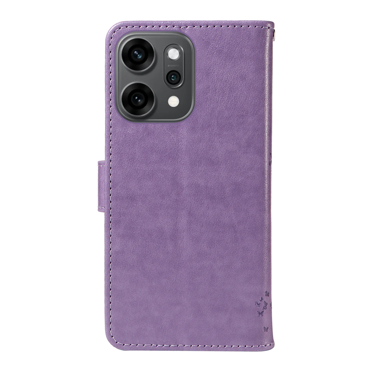For Oppo Reno14 Pro 5G (China) / Oppo Reno14 Pro 5G (Global) Phone Case with Stand Cat Tree Pattern Leather Wallet Mobile Cover -  Light Purple - Image 7