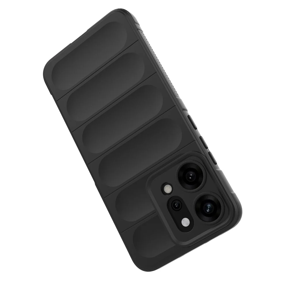 For Oppo Reno14 Pro 5G (Global) Case Anti-Drop Soft TPU Rugged Phone Back Cover - Black - Image 3